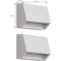 Lindby Appeso LED outdoor wall light, 10 cm wide, set of 2