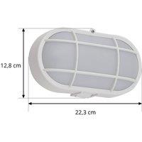Lindby LED outdoor wall light Alisha, white, plastic, IP54