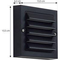 Lindby Muro LED outdoor wall light, black, PC, set of 2