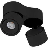 Arcchio LED downlight Rotari, 1240lm, 2-bulb, black