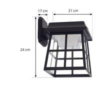 Lindby Solar LED wall light Latarka, height 24 cm, sensor