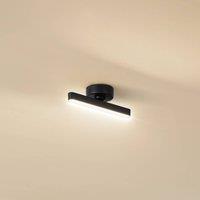 Lindby LED ceiling light Eldrin, 1-bulb, black,LED batten light