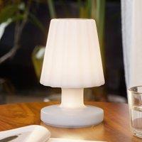 Lindby LED rechargeable table lamp Jovem, white, plastic, RGB
