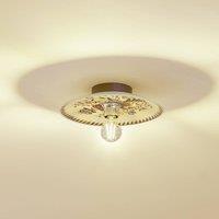 Lucande wall light Faelira, pink/white, ceramic