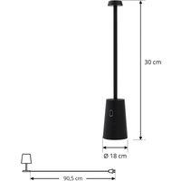 Lindby LED rechargeable table lamp Noelani, height 30 cm, IP44, dimmable