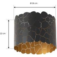 Lindby Aralena ceiling light, black/gold, metal, 26 cm