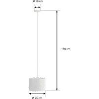 Lindby Aralena pendant light, white, metal, 26 cm