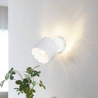 Lindby Aralena wall light, white, 1-bulb, metal, 12 cm