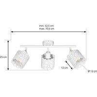 Lindby Aralena ceiling light, white, 3-bulb, length 70.5 cm