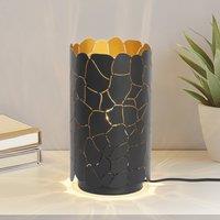 Lindby table lamp Aralena, black/gold, height 26.5 cm