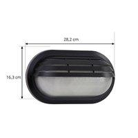 Lindby Adita outdoor wall light, black, ABS, height 16.3 cm