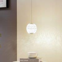 Lucande LED pendant light Ismenia, 1-bulb, brass, acrylic