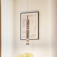 Lucande LED pendant light Christelle, black, 8 cm, glass