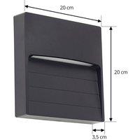 Lindby LED outdoor wall light Elissa, black, plastic, CCT