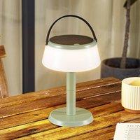 Lindby LED table lamp Mikkel, green, dimmable
