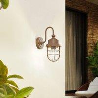Lindby outdoor wall light Adalie, rust-coloured, steel