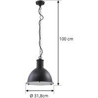 Lindby Luciane outdoor pendant light, black, aluminium, 31.8 cm