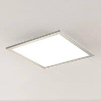 Arcchio LED panel Lyndra, 40 cm, silver, aluminium, dimmable, CCT