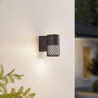 Lindby Lurinda outdoor wall light, 1-bulb, black, aluminium, 10cm