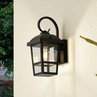 Lindby Eloane outdoor wall light, black, stainless steel, 29 cm
