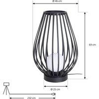 Lucande patio light Marrin, black, metal, 46cm