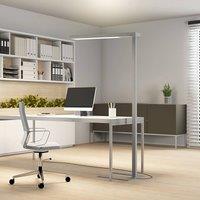 Arcchio LED office floor lamp Susi, set of 2, silver, sensor, CCT