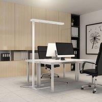 Arcchio LED office floor lamp Susi, set of 2, white, sensor
