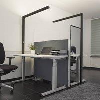 Arcchio LED office floor lamp Jolinda, set of 2, black, 4,000K