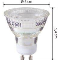 Arcchio LED bulb GU10 2.5W 6500K 450lm glass set of 10