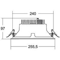 BRUMBERG Apollo Mega, faceted, round, 4,000 K, black