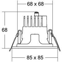 BRUMBERG Apollo Micro, smooth, angular, DALI, 4,000 K, silver