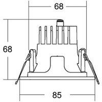 BRUMBERG Apollo Micro, faceted, round, 3,500 K, silver