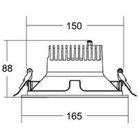 BRUMBERG Apollo Midi, smooth, round, DALI, 3,500 K, silver