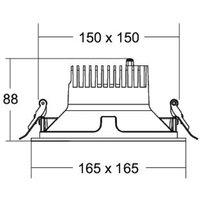 BRUMBERG Apollo Midi, reflector smooth, angular, 4,000 K silver