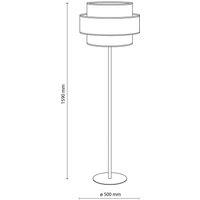TK Lighting Trio floor lamp, jute shade, orange/natural brown/petrol