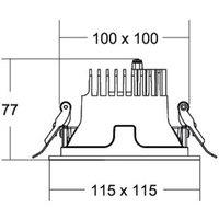 BRUMBERG Apollo Mini, smooth, angular, DALI, 3,000 K, silver