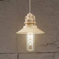 Lindby LED pendant light Raul, beige, aluminium, 15cm