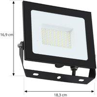 Prios Maikel 50W 4000lm metal LED outdoor spotlight