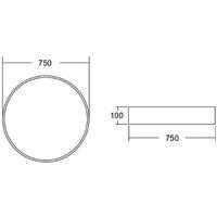 BRUMBERG Biro Circle, 75 cm, DALI dimmable, black 3,000 K