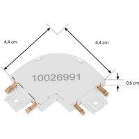 Lindby L-connector Lumaro, white, 90, rounded, set of 2