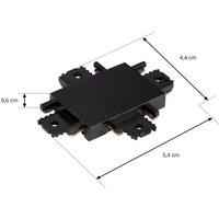 Lindby cross connector Lumaro, black, plastic