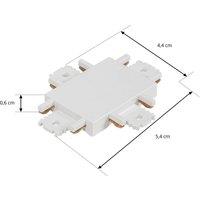 Lindby cross connector Lumaro, white, plastic