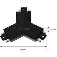 Lindby Y-connector Lumaro, black, 7.85 cm, plastic