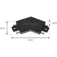Lindby connector Lumaro, black, 135, plastic