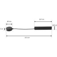 Lindby LED driver Lumaro, black, length 67.5 cm, 100W