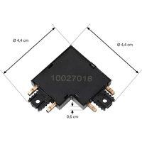 Lindby L-connector Lumaro, 90, black, angular, set of 2