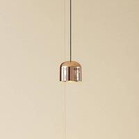 Lindby LED hanging light Lumaro, gold, 8 cm, aluminium,48V,dimmable