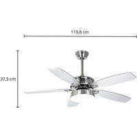 Lucande LED ceiling fan Kuvio, DC, quiet, 120 cm, CCT