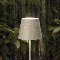 Sigor Nuindie mini LED rechargeable table lamp, USB-C, beige, IP54, dimmable