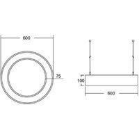 BRUMBERG Biro Circle Ring10 direct 60 cm on/off silver 830